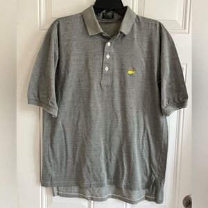 Descente Golf Collection Polo Shirt L Geometric Augusta Masters Logo Vintage